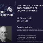 Conférence: Gestion de la pandémie, angles morts et leçons apprises