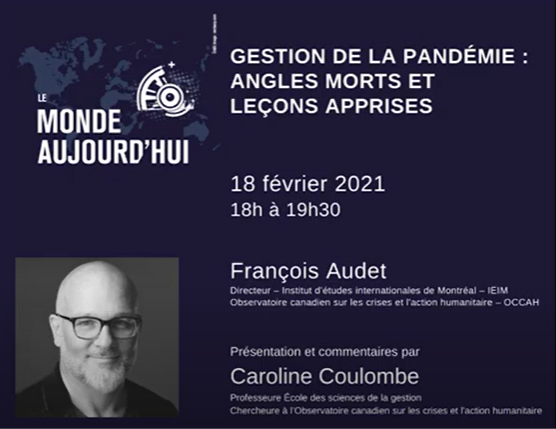 Conférence: Gestion de la pandémie, angles morts et leçons apprises
