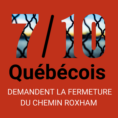 fermeture du chemin Roxham
