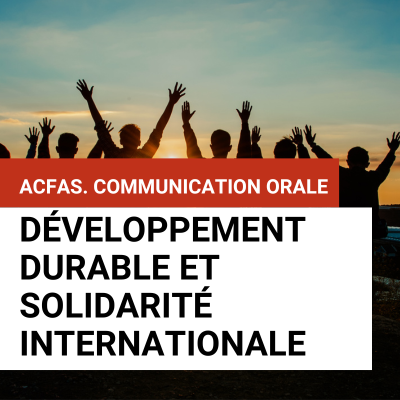 Visuel. Acfas 2023. Développement durable et solidarité internationale