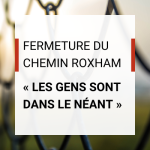 Visuel. Fermeture chemin Roxham. Les gens sont dans le néant