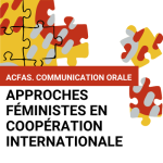 Visuel. ACFAS. Approches féministes en coopération internationale